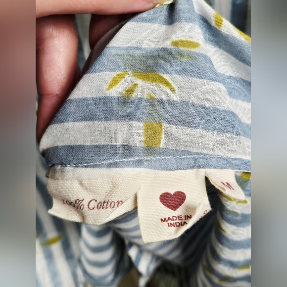 Alix Of Bohemia Kiki Magnolia Stripe Quiet Luxury Boho Tunic, Medium - Picture 7 of 7